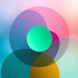 A beautiful abstract composition featuring various geometric shapes overlapping each other