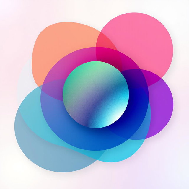 A beautiful abstract composition featuring various geometric shapes overlapping each other