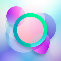 A beautiful abstract composition featuring various geometric shapes overlapping each other