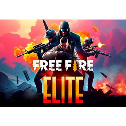 Crie uma capa de ebook impressionante e profissional para 'Free Fire Elite' que imediatamente atraia a atenção dos leitores e os encoraje a comprar