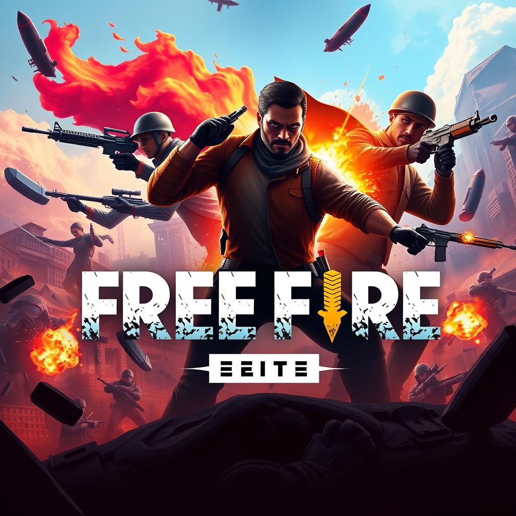 Crie uma capa de ebook impressionante e profissional para 'Free Fire Elite' que imediatamente atraia a atenção dos leitores e os encoraje a comprar