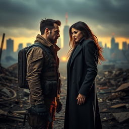 An intense and captivating scene highlighting a secret love between two enemies