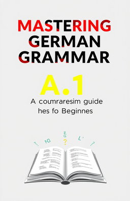 A portrait-oriented ebook cover for 'Mastering German Grammar A1