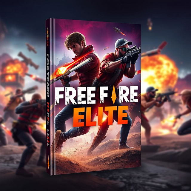 Create a captivating and professional book cover for 'Free Fire Elite' that instantly appeals to players and encourages immediate purchase