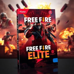 Create a captivating and professional book cover for 'Free Fire Elite' that instantly appeals to players and encourages immediate purchase