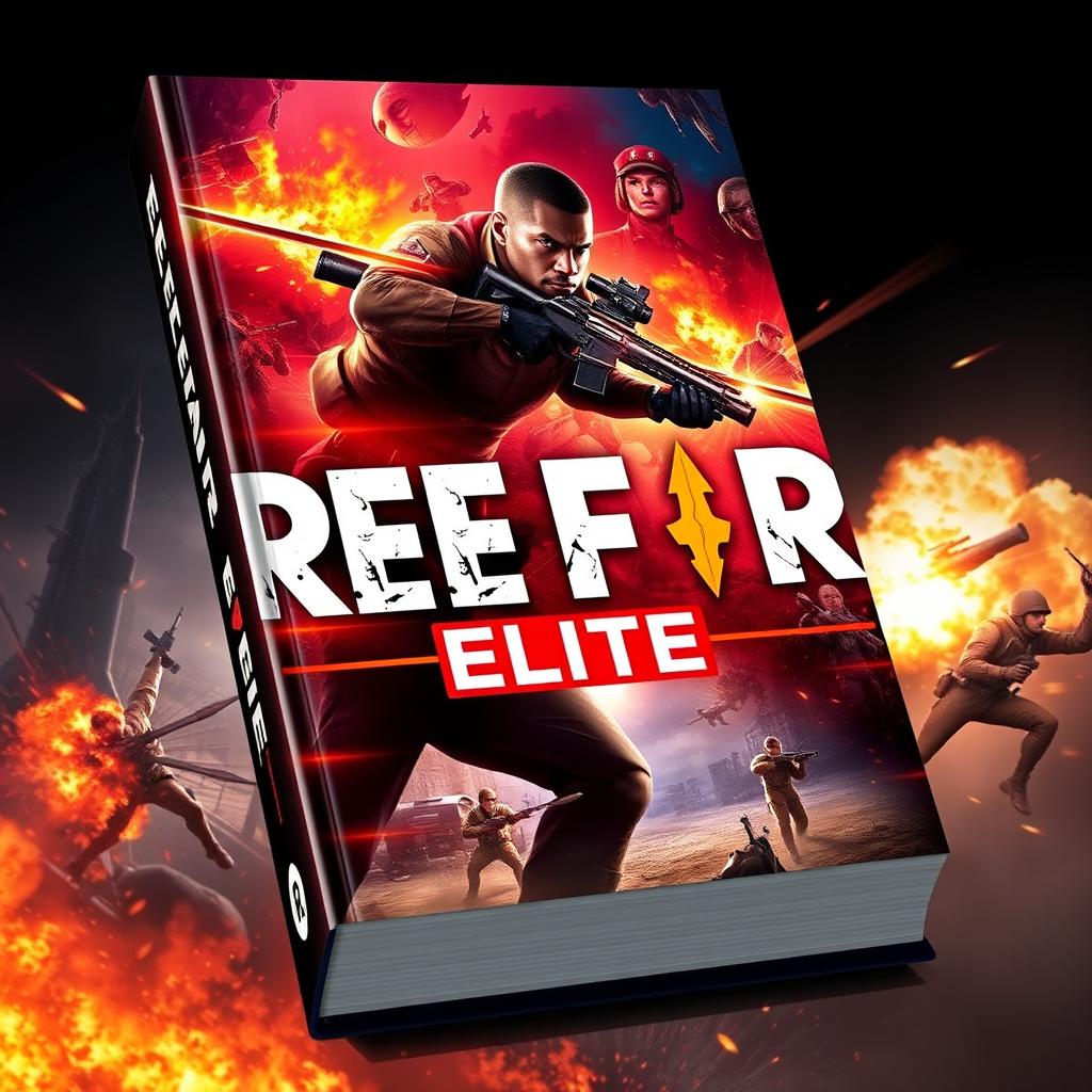 Create a captivating and professional book cover for 'Free Fire Elite' that instantly appeals to players and encourages immediate purchase