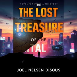 A captivating book cover for an adventure and mystery novel titled 'The Lost Treasure of the Digital Age' by Joel Nelson Dsouza