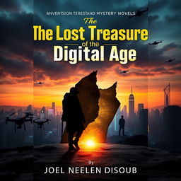 A captivating book cover for an adventure and mystery novel titled 'The Lost Treasure of the Digital Age' by Joel Nelson Dsouza