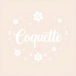 A stylish and chic Kpop-inspired logo with a coquette aesthetic, featuring playful and elegant elements