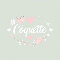 A stylish and chic Kpop-inspired logo with a coquette aesthetic, featuring playful and elegant elements