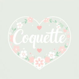 A stylish and chic Kpop-inspired logo with a coquette aesthetic, featuring playful and elegant elements