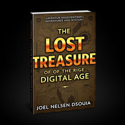 A striking book cover design for an adventure and mystery novel titled 'The Lost Treasure of the Digital Age' by Joel Nelson Dsouza
