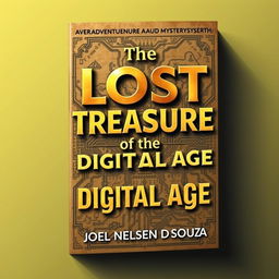 A striking book cover design for an adventure and mystery novel titled 'The Lost Treasure of the Digital Age' by Joel Nelson Dsouza