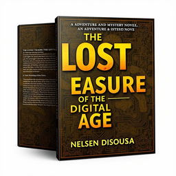 A striking book cover design for an adventure and mystery novel titled 'The Lost Treasure of the Digital Age' by Joel Nelson Dsouza