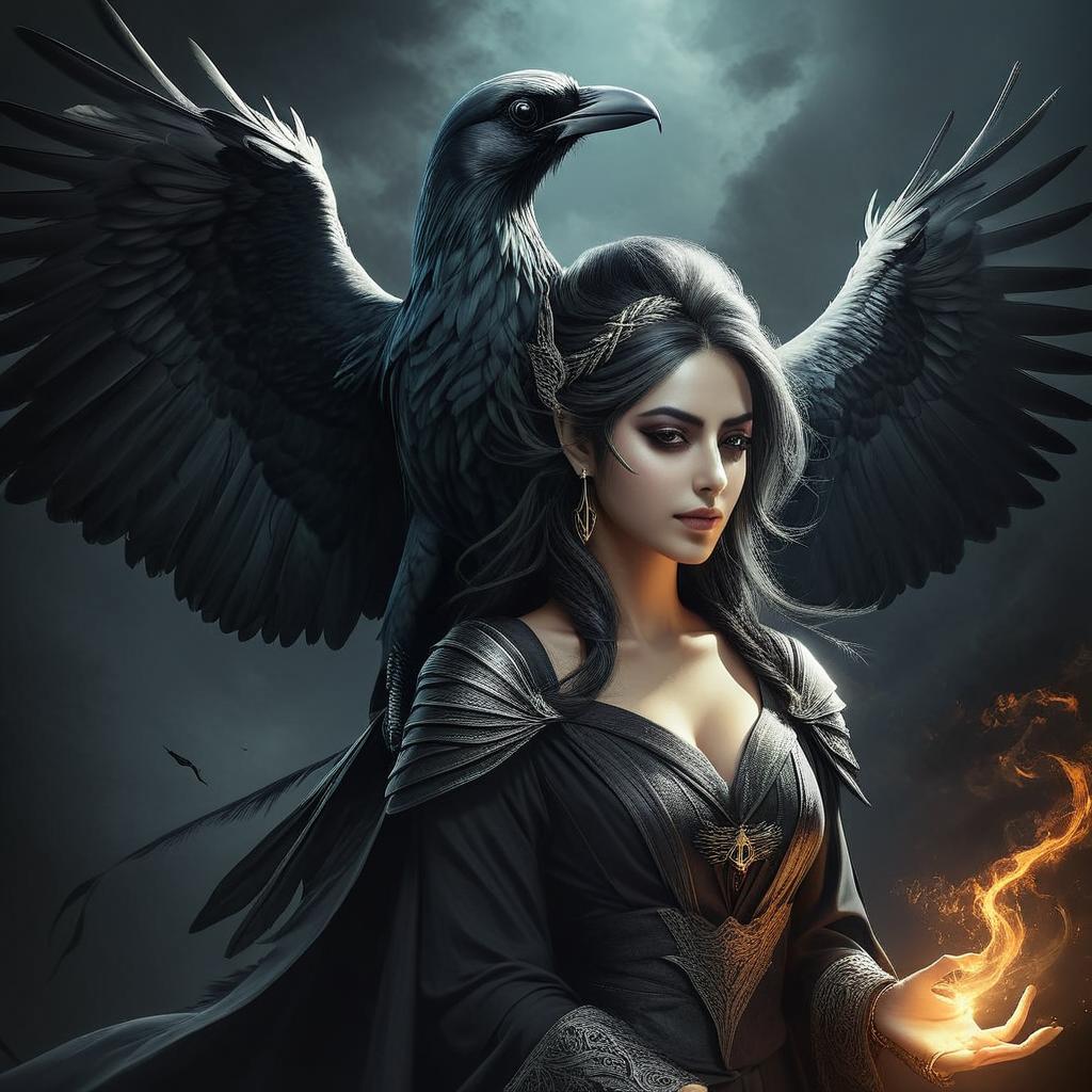 عزرائیل در حال گرفتن جان یک زن و روی داس عزرائیل به صورت خاص نوشته شده باشد Raven_CF