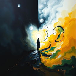 A profound visual representation of the journey from the darkness of the soul to the attainment of wisdom