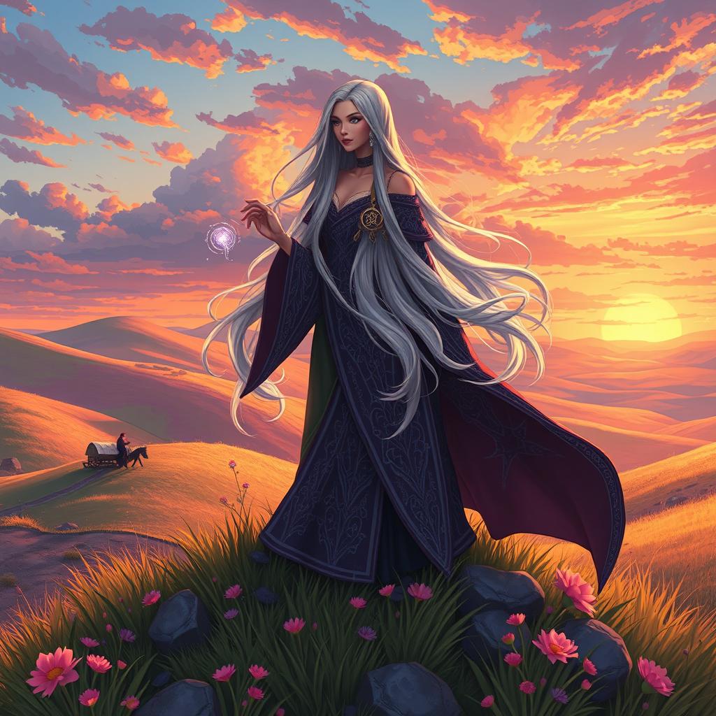 Enchanting Mage: Frieren Inspired Fantasy Art