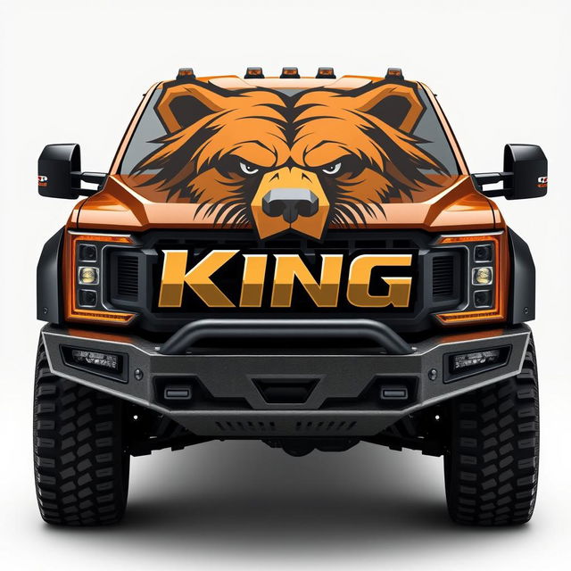 A lightweight truck featuring a powerful V8 engine, designed with inspiration from a Grizzly Bear