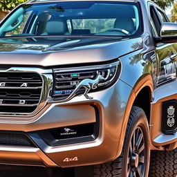 A luxurious light truck with a powerful V8 engine and 4x4 capability