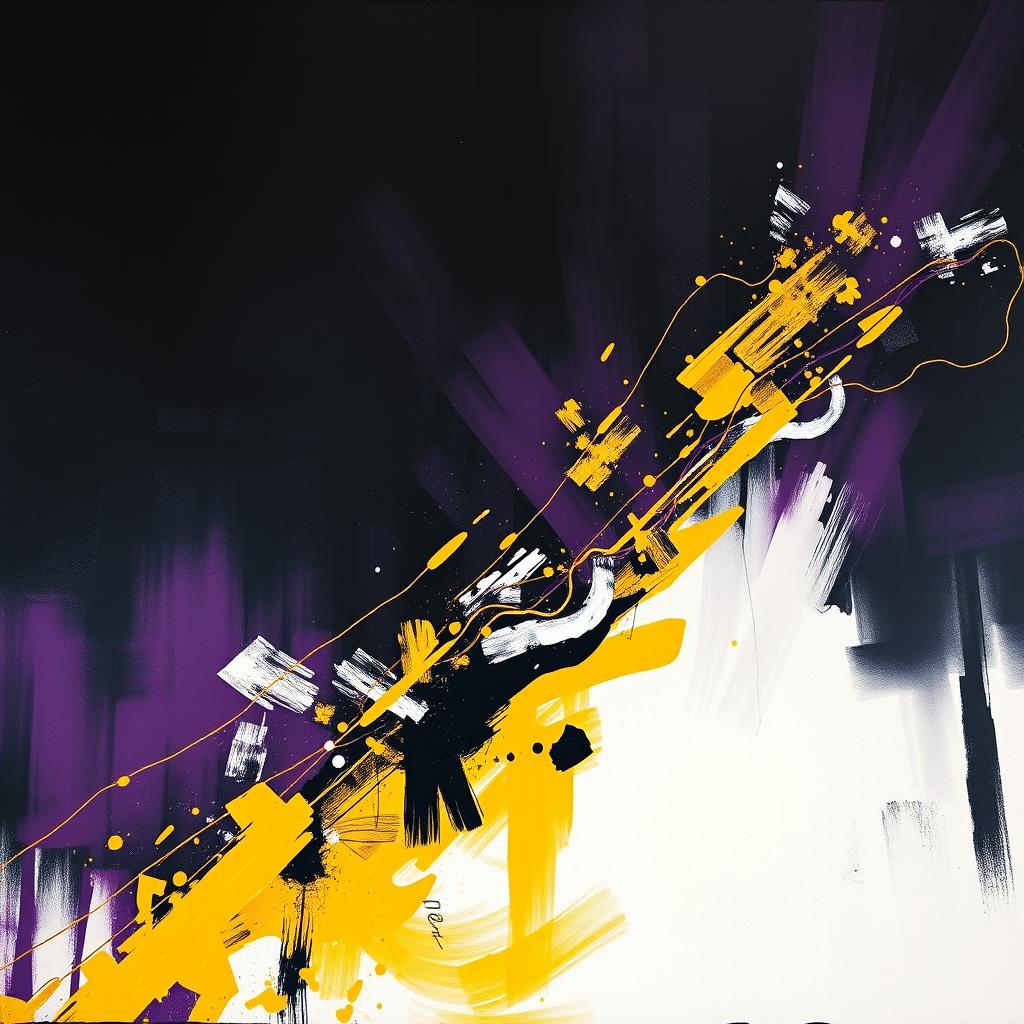 An abstract expressionist artwork symbolizing the journey of the modern man crossing the darkness of the soul towards wisdom