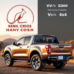 A light truck featuring a powerful V8 engine and 4x4 capability, designed with a high-end luxurious appearance