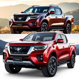 A light truck designed with a powerful V8 engine and 4x4 capability, exuding luxury and strength