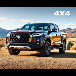 A light truck designed with a powerful V8 engine and 4x4 capability, exuding luxury and strength