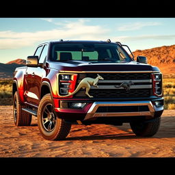 A light truck designed with a powerful V8 engine and 4x4 capability, exuding luxury and strength