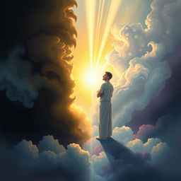 A mesmerizing representation of the passage of the soul from darkness to light