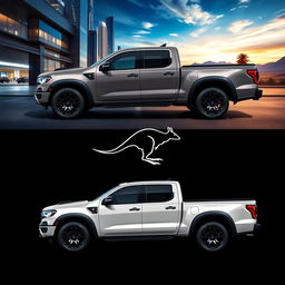 A light truck inspired by the sleek design of the Shelby SRT500, featuring a powerful V8 engine and 4x4 capability
