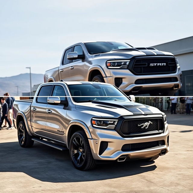 A light truck inspired by the Shelby SRT500, equipped with a powerful V8 engine and 4x4 capability, embodying luxury and performance
