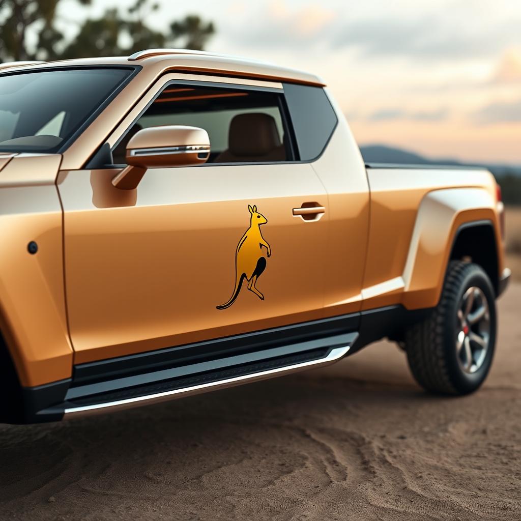 A luxurious light truck inspired by Lamborghini design, featuring a powerful V8 engine and 4x4 capability
