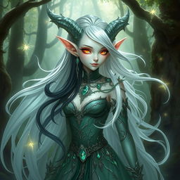 A mysterious and enchanting changeling character from Dungeons & Dragons, embodying the essence of adaptability and illusion