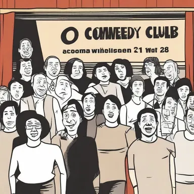 The comedy club had an admisssive audience, who eagerly laughed at every joke on stage.