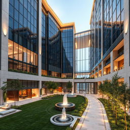 A contemporary commercial-residential complex blending modern and classic architecture