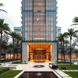 A luxurious mixed-use commercial and residential complex designed in a harmonious blend of modern and classical architecture