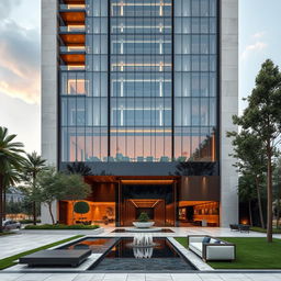 A luxurious mixed-use commercial and residential complex designed in a harmonious blend of modern and classical architecture