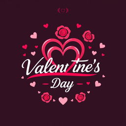 A modern logo design featuring a romantic Valentine's Day theme