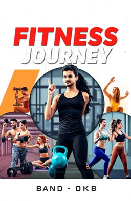 A visually appealing eBook cover design featuring a modern gym aesthetic with vibrant colors