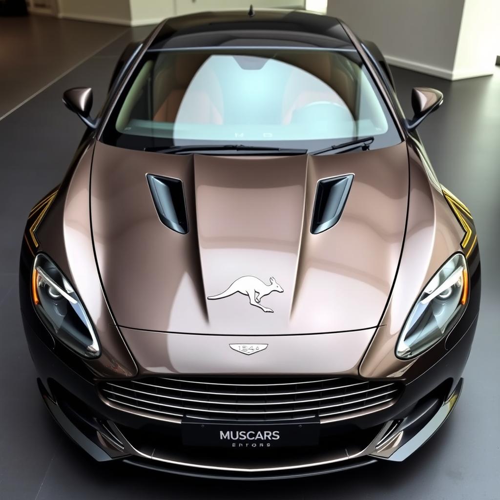 A luxurious car featuring a powerful V8 engine, embodying elegance and luxury