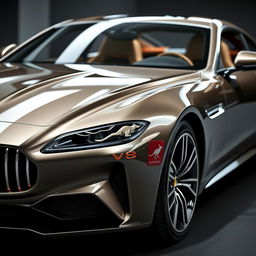 A high-class luxury car featuring a powerful V8 engine, exuding elegance and opulence