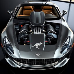 A high-class luxury car featuring a powerful V8 engine, exuding elegance and opulence