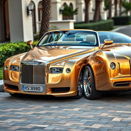 A luxurious and elegant high-class car for millionaires, featuring a powerful V8 engine