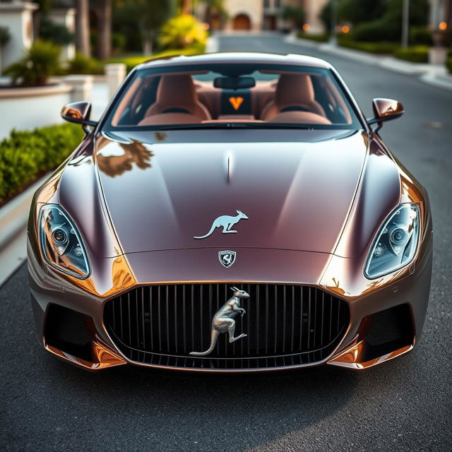 A luxurious and elegant high-class car for millionaires, featuring a powerful V8 engine
