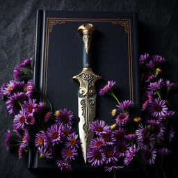 A captivating book cover featuring a dark background that creates a mysterious and atmospheric ambiance
