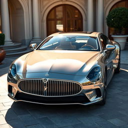 A luxurious and elegant high-class car designed for millionaires, featuring a powerful V8 engine that exudes strength
