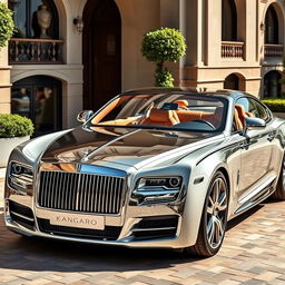 A luxurious and elegant high-class car designed for millionaires, featuring a powerful V8 engine that exudes strength