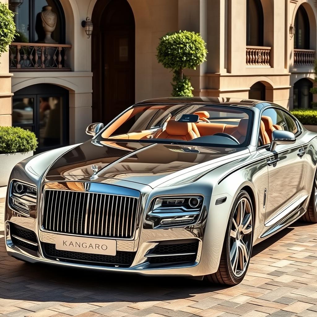 A luxurious and elegant high-class car designed for millionaires, featuring a powerful V8 engine that exudes strength