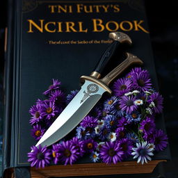 An enchanting book cover with a deep, dark background that sets a mystical mood