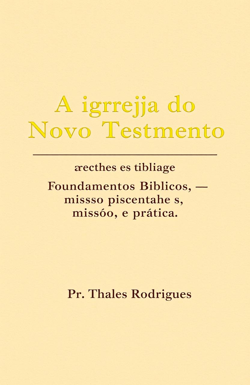 A book cover design for 'A igreja do Novo Testamento - Fundamentos Bíblicos, Missão e Prática', featuring a scholarly and formal theological style